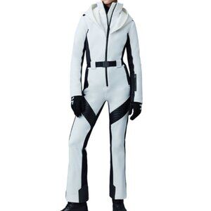 Mackage Elle Snow Fill Jumpsuit in Off White/Black